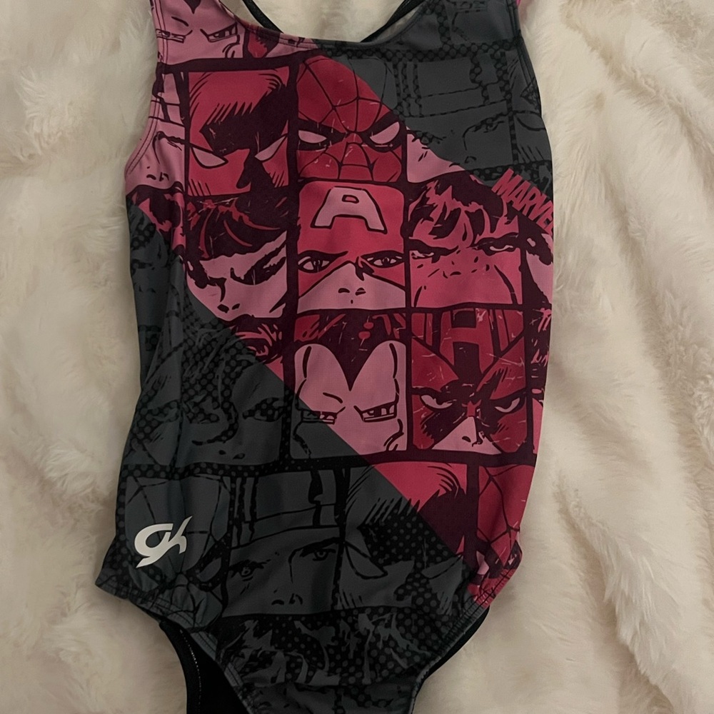GK Marvel Superhero Leotard - Black and Red
